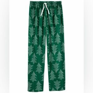 Carter's Adult L Green Christmas Tree Print Fleece Pajama Pants Xmas PJ Bottoms